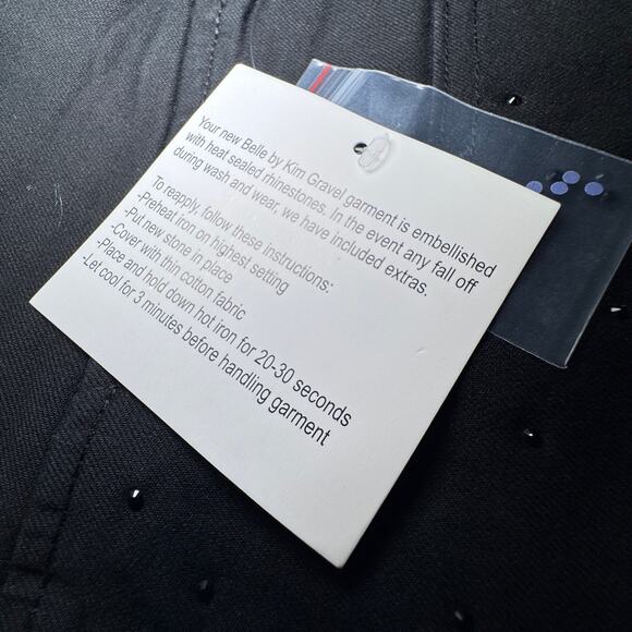 Belle by Kim Gravel Petite 10 TripleLuxe Twill Tonal Stud Pants Womens - Picture 5 of 6